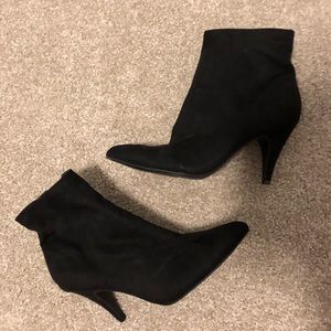 Carlos black suede heels